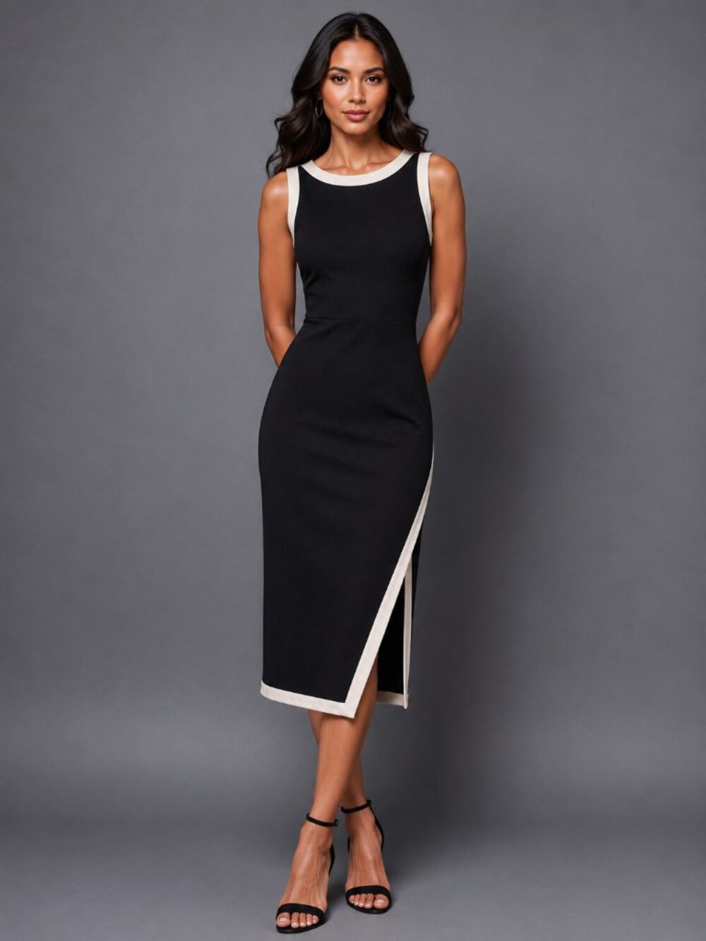 Black Sleeveless Sheath Dress